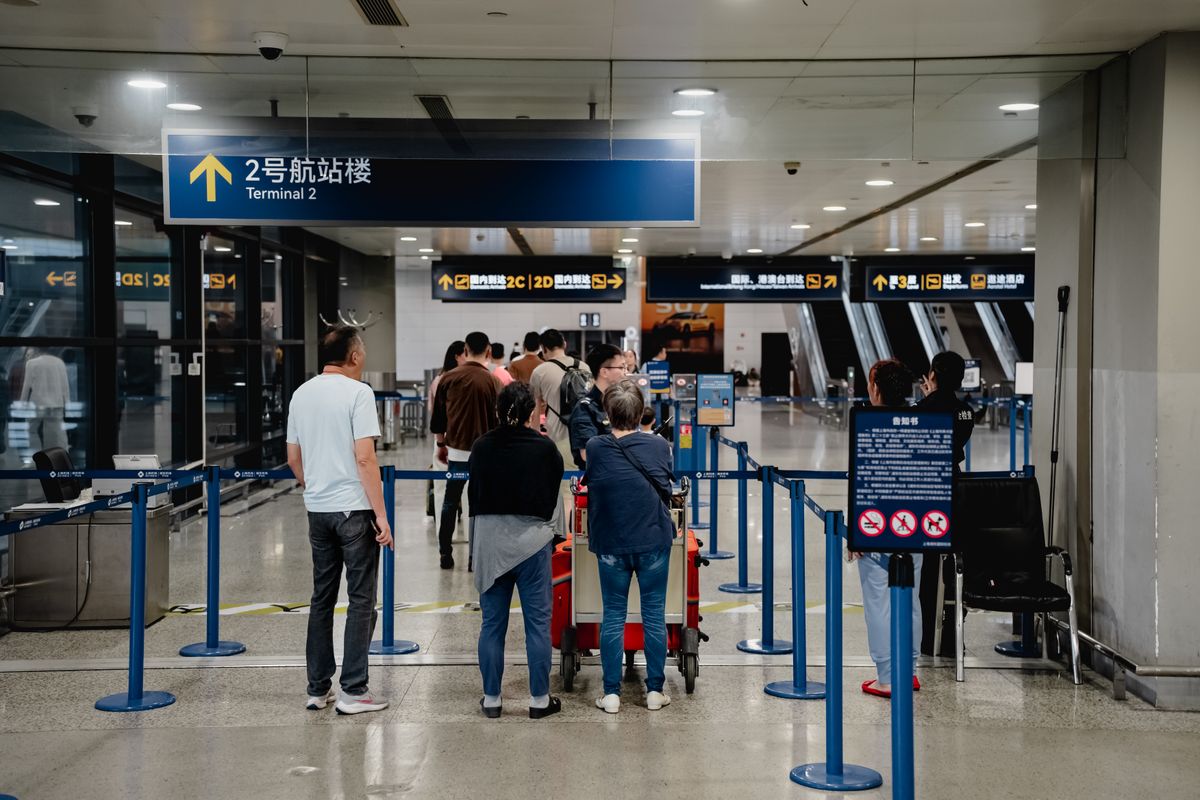 Arrivals at Shanghai Pudong Terminal 2