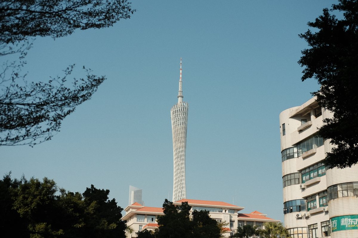 Canton Tower rising above Guangzhou