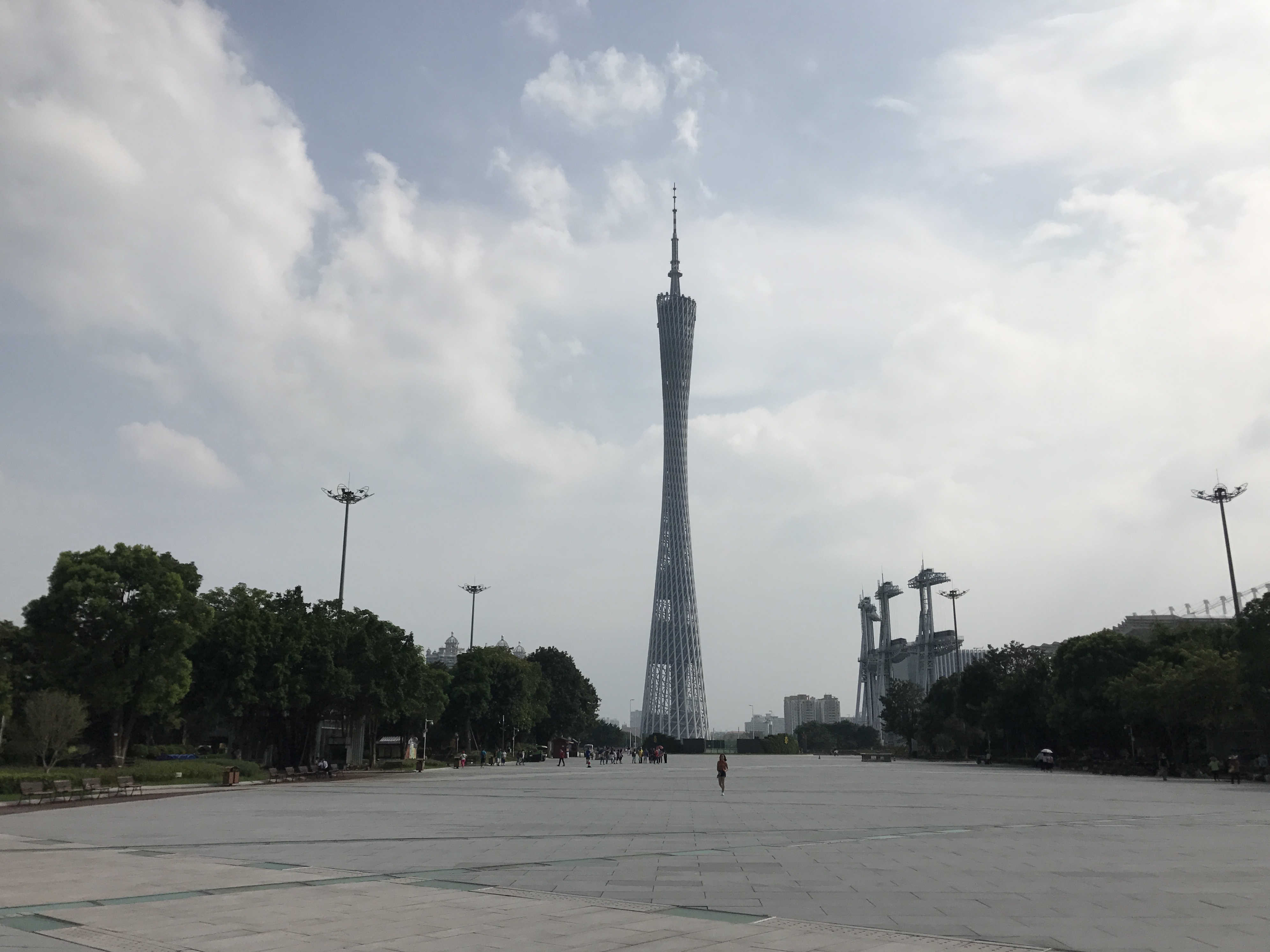 Canton Tower viewed across the river from Guangzhou Library