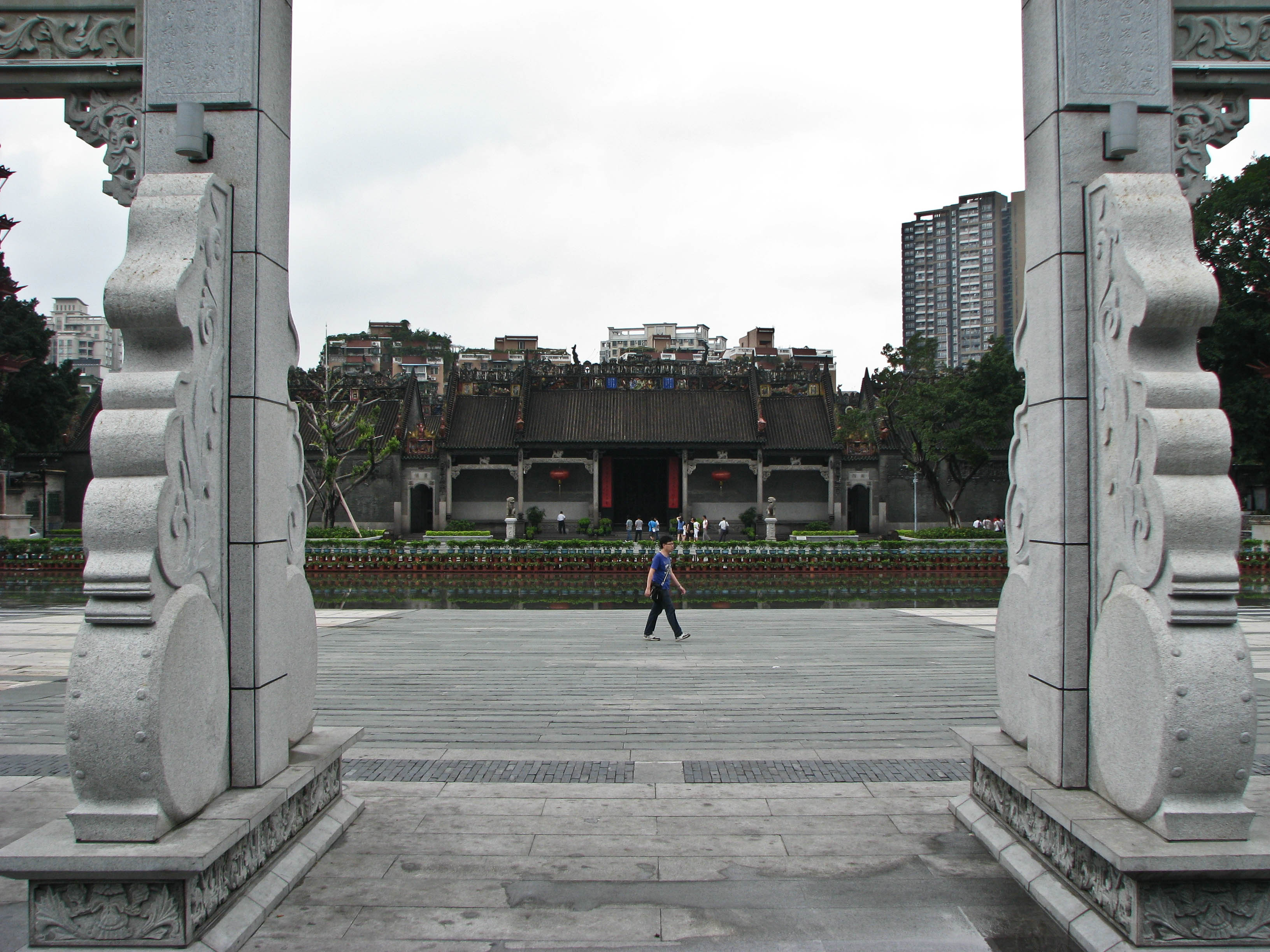 The main hall of the Chen Clan Ancestral Hall seen across the forecourt