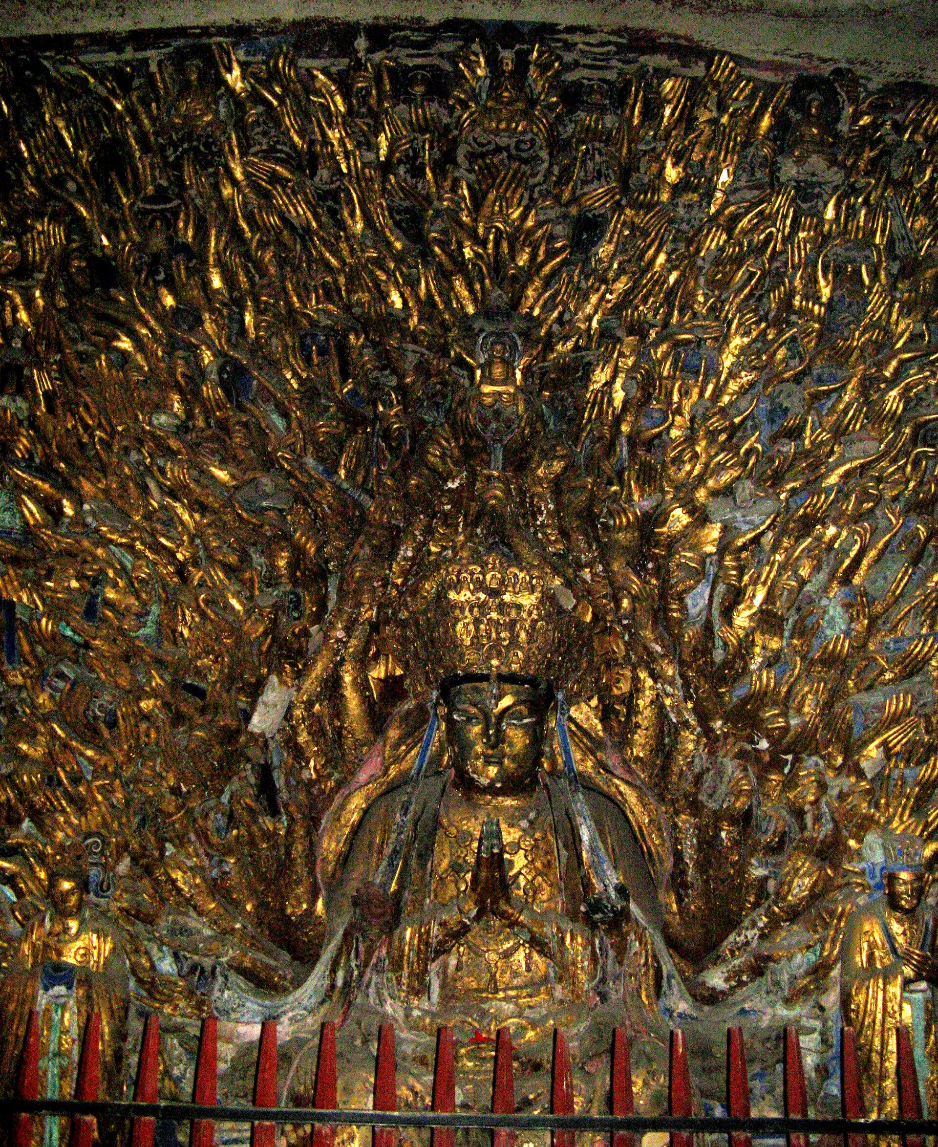 The gilded Thousand-Hand Guanyin at Dazu