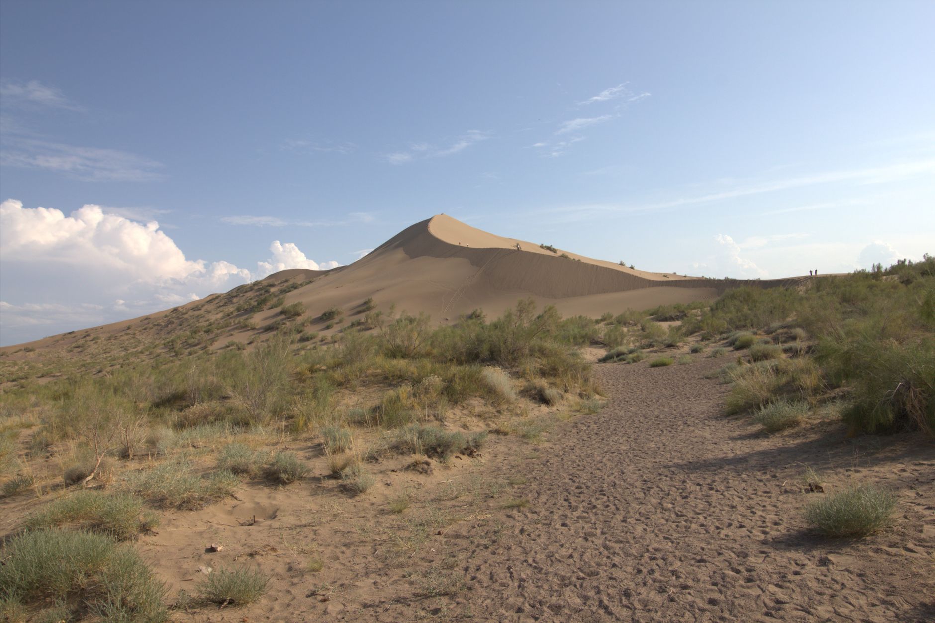 Sand dunes on the edge of the Gobi near Dunhuang