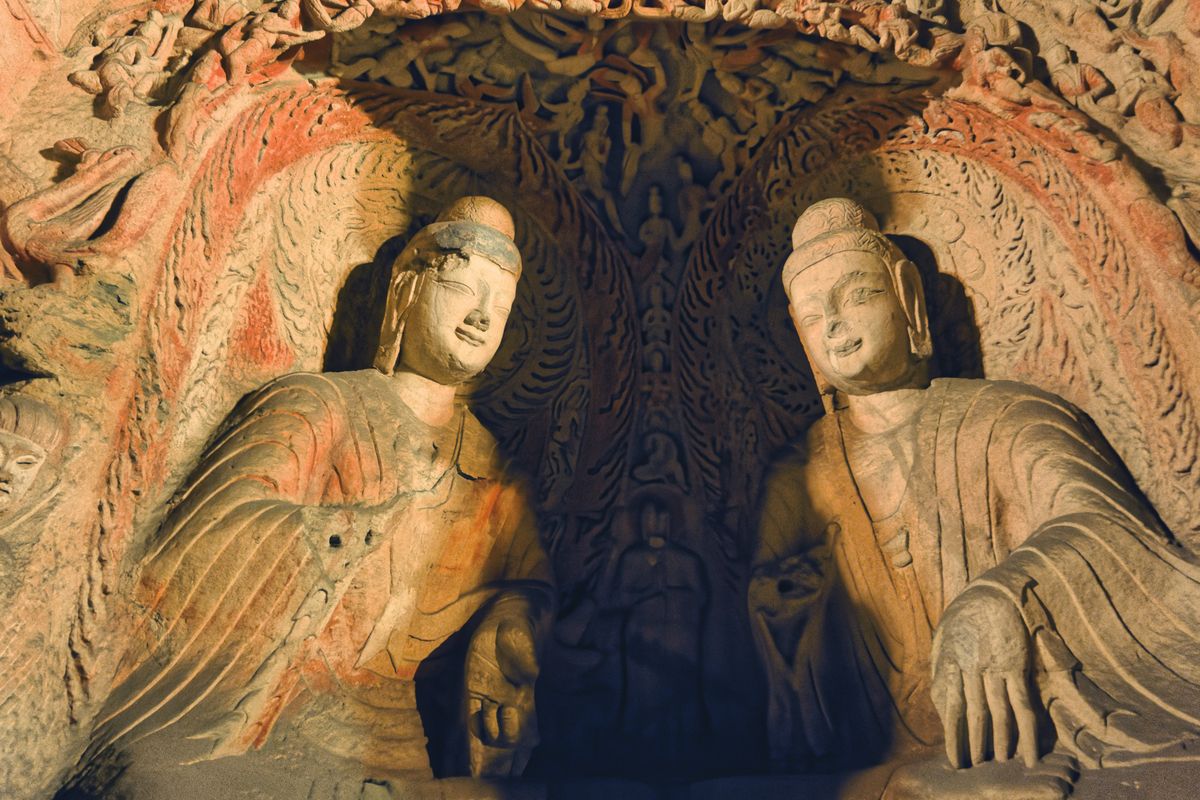Yungang Grottoes carved Buddha niche