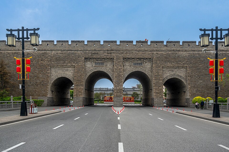 A grand gate in the rebuilt Datong Ancient City Wall